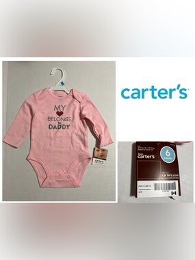 🆕CARTER’S - 6M - NWT - INFANT GIRLS PINK BODYSUIT / ONESIE